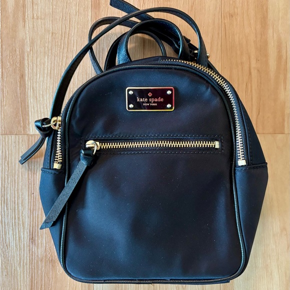 Kate Spade Black Nylon Backpack - Picture 1 of 5